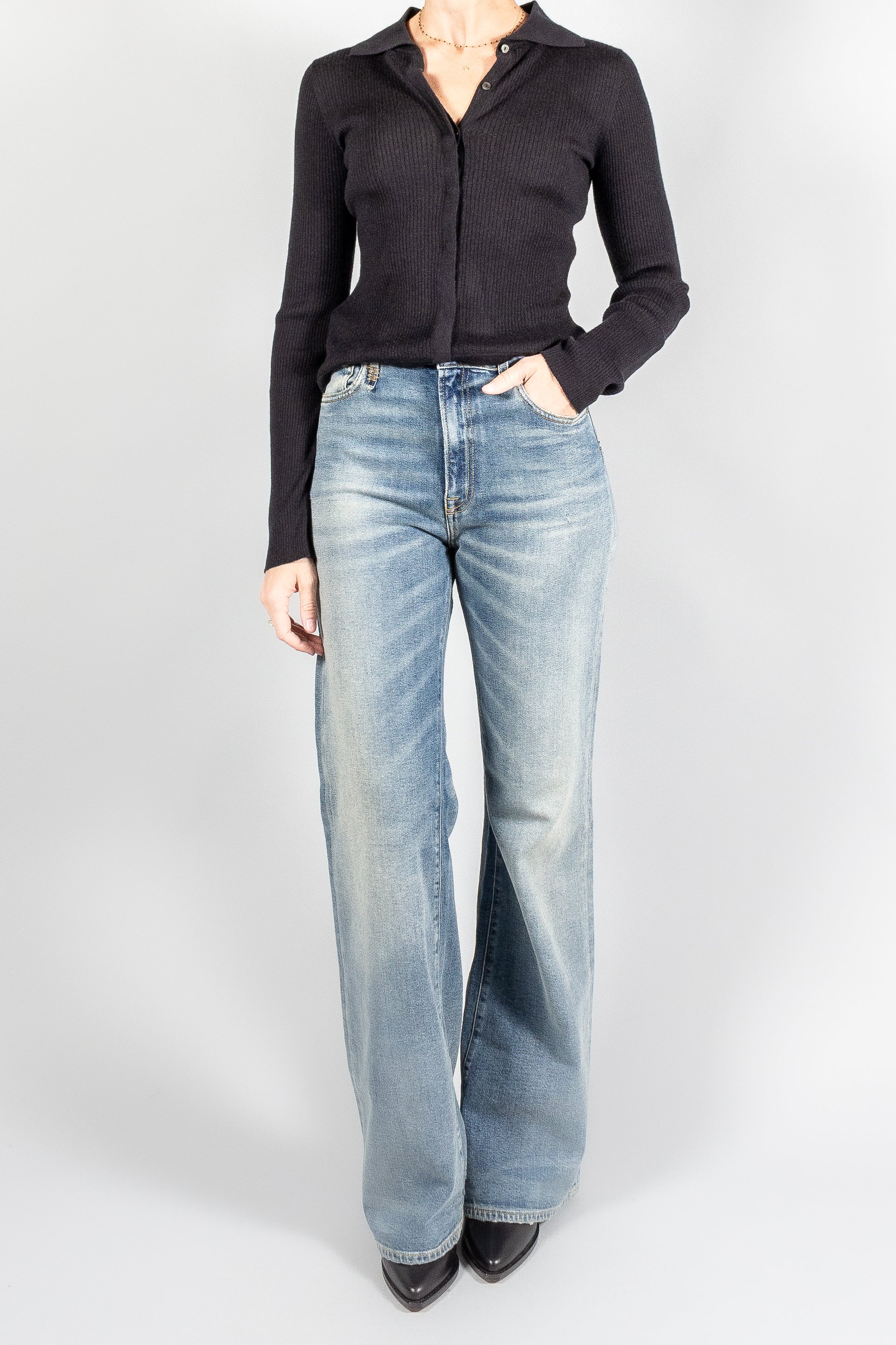 Le Kasha Ribbed Cashmere Top-Tops-Misch-Vancouver-Canada