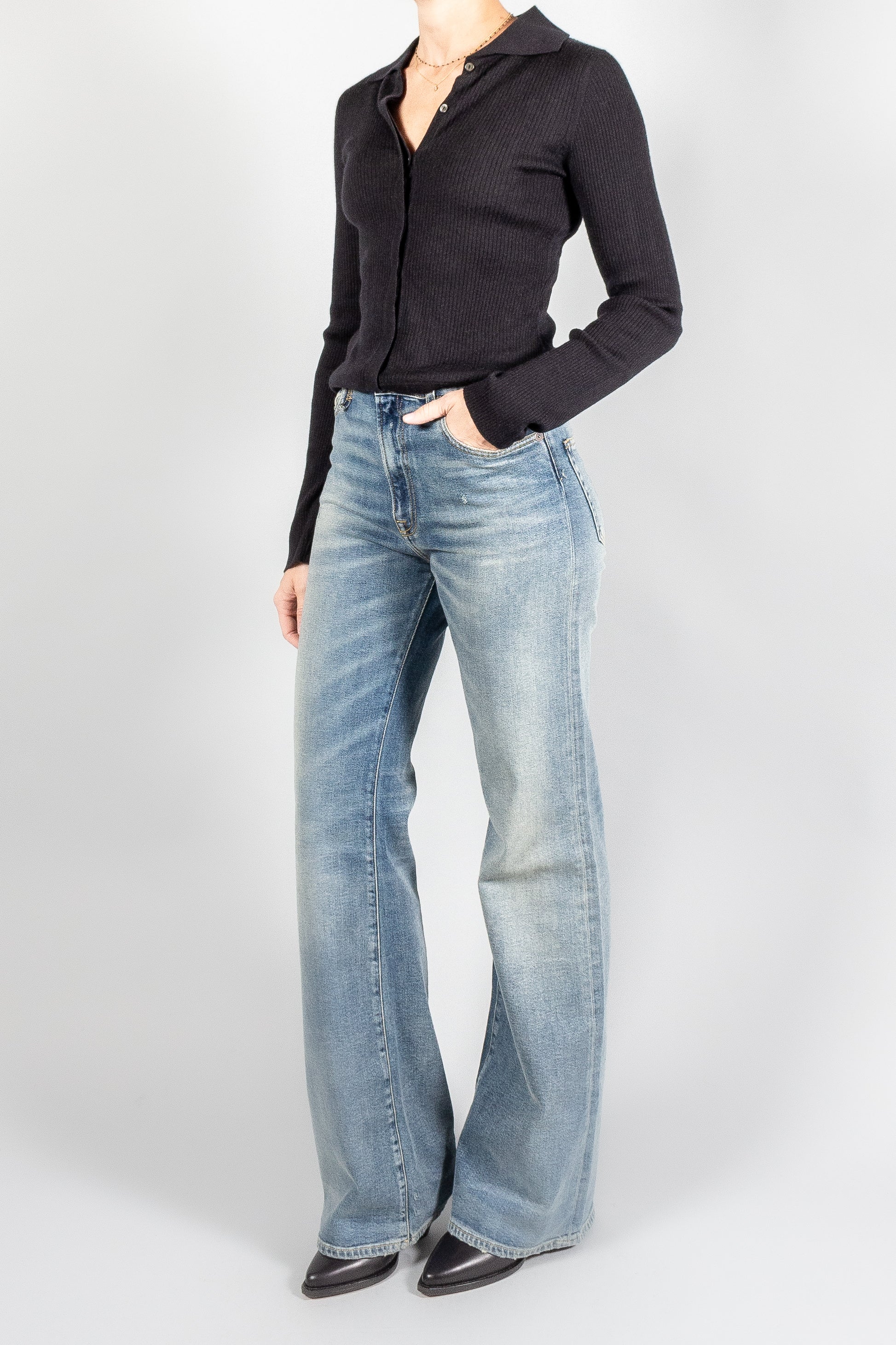 Le Kasha Ribbed Cashmere Top-Tops-Misch-Vancouver-Canada