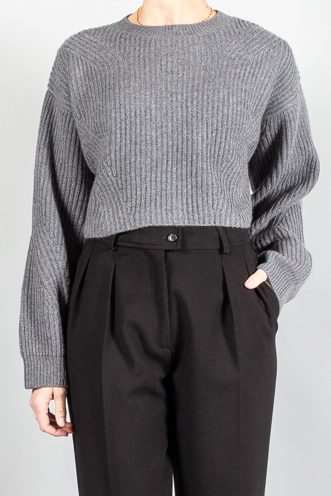Le Kasha Cropped Cashmere Sweater-Sweaters-T0-Misch-Vancouver-Canada