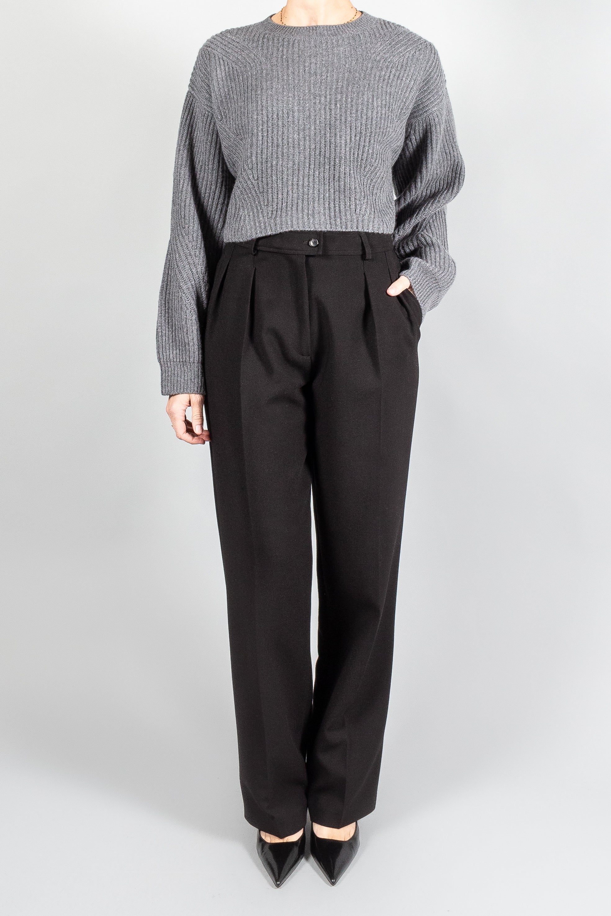 Le Kasha Cropped Cashmere Sweater-Sweaters-T0-Misch-Vancouver-Canada