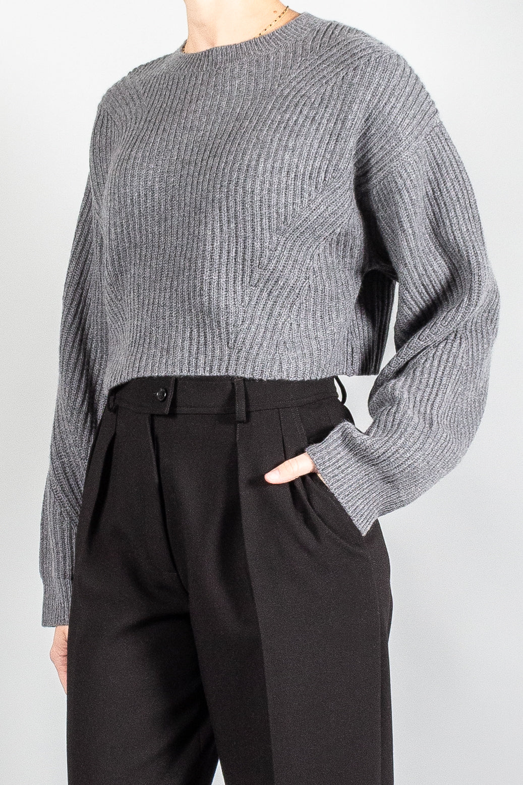 Le Kasha Cropped Cashmere Sweater-Sweaters-T0-Misch-Vancouver-Canada