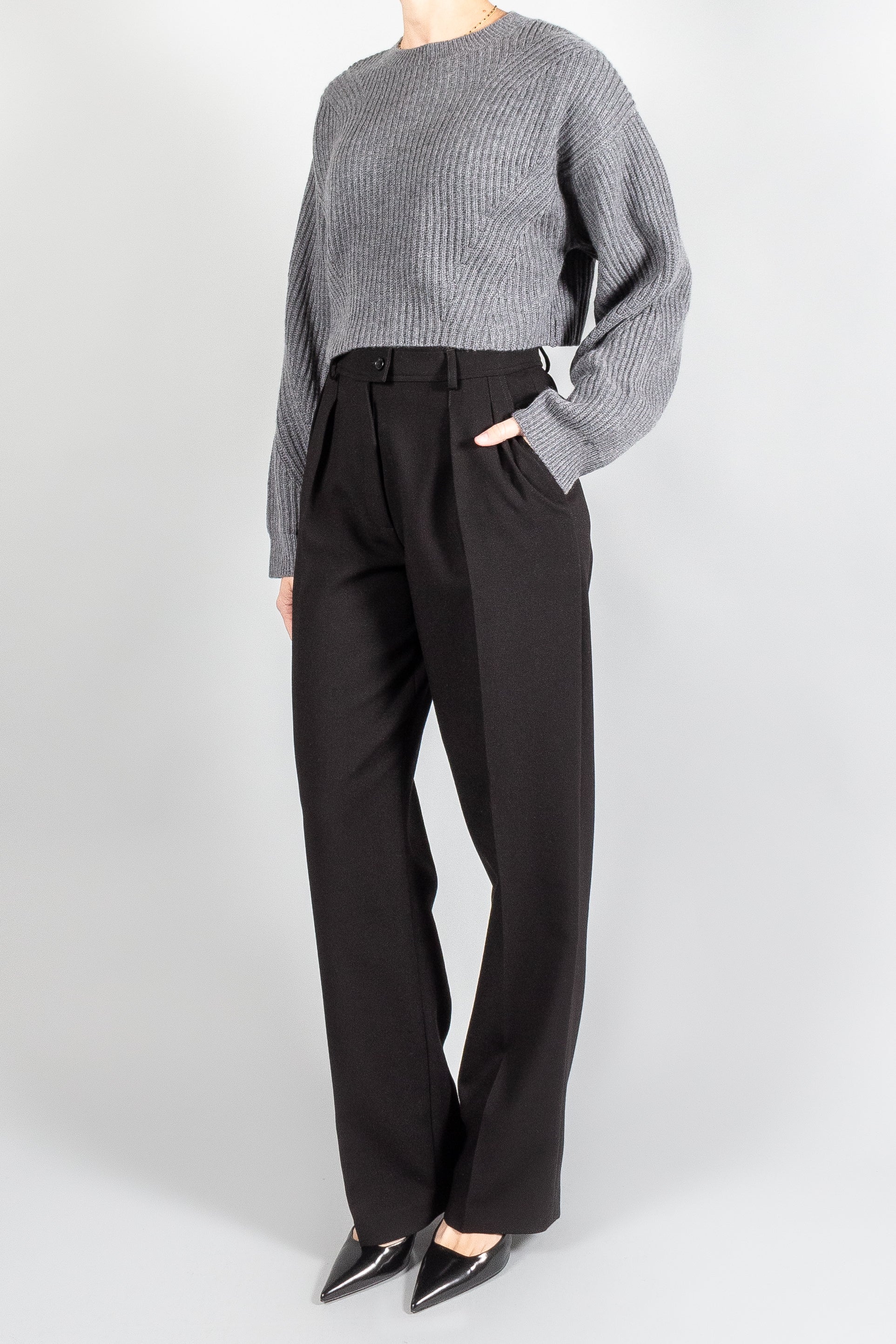 Le Kasha Cropped Cashmere Sweater-Sweaters-T0-Misch-Vancouver-Canada