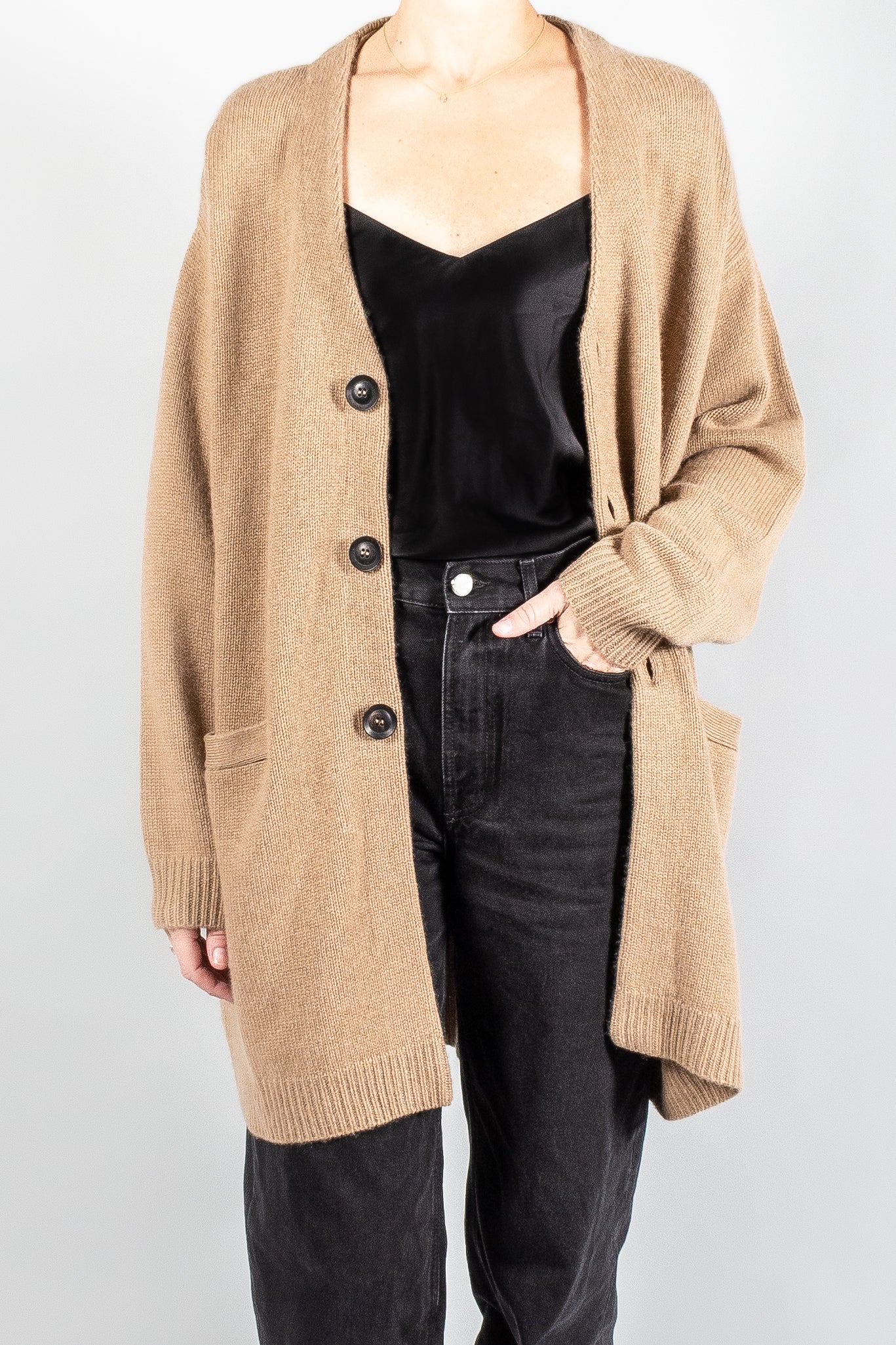 Le Kasha Cardigan Woman - Camel | Misch Vancouver, Canada