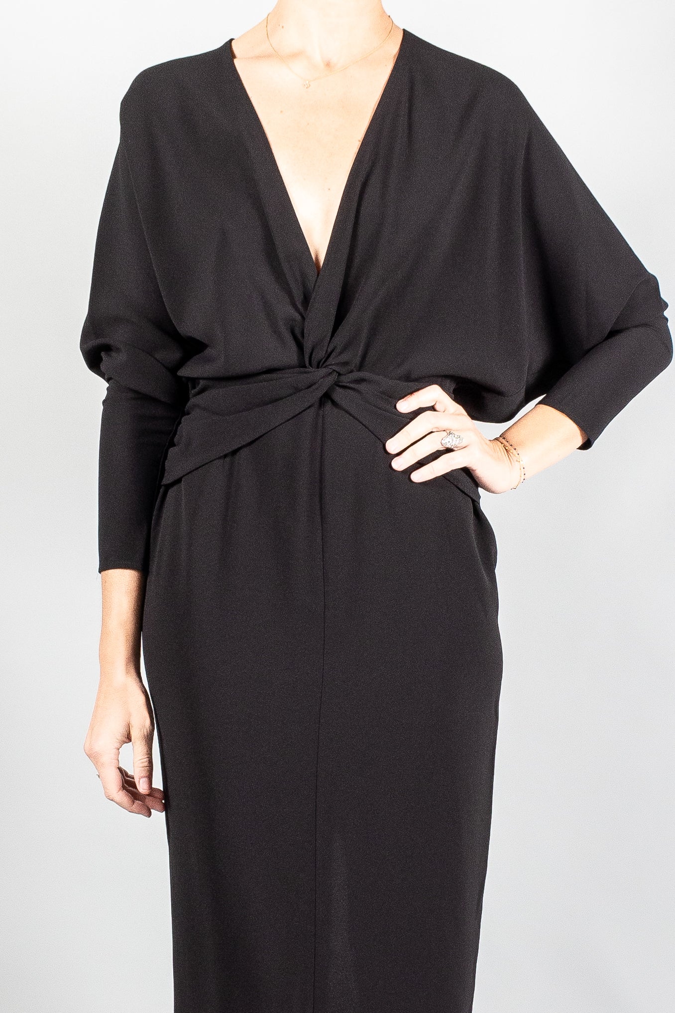 REV The Nelson Draped Long Sleeve Dress