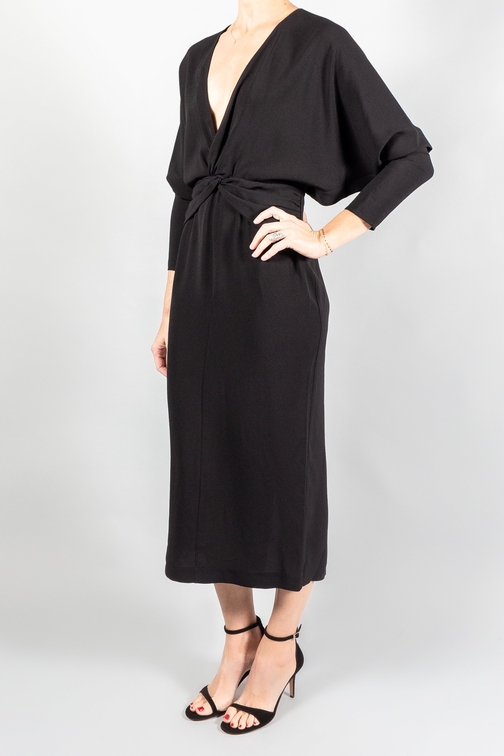 REV The Nelson Draped Long Sleeve Dress