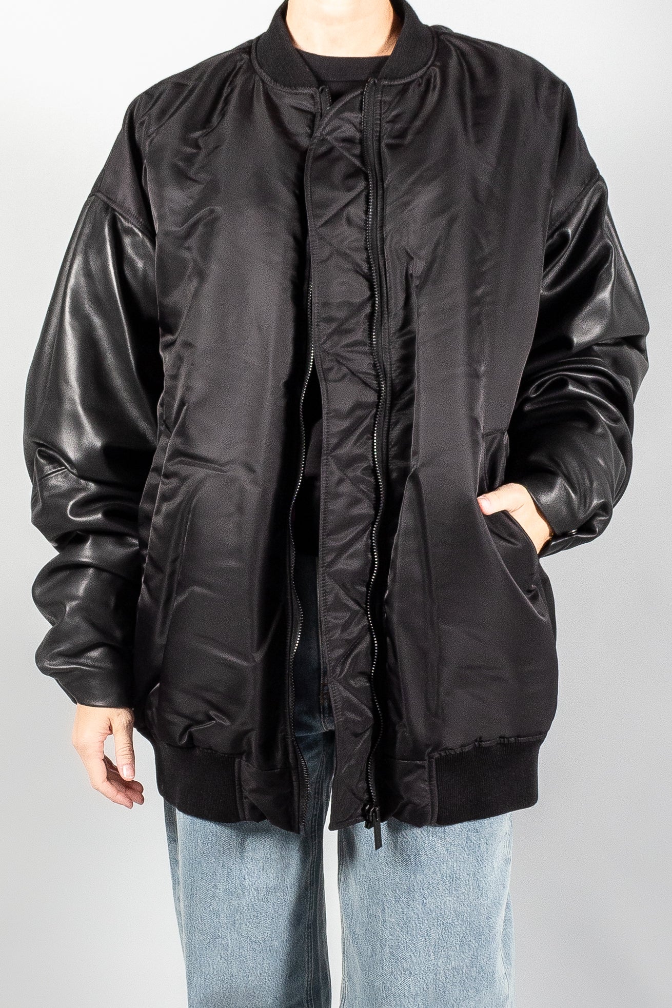 REV Parkin Oversized Leather Bomber