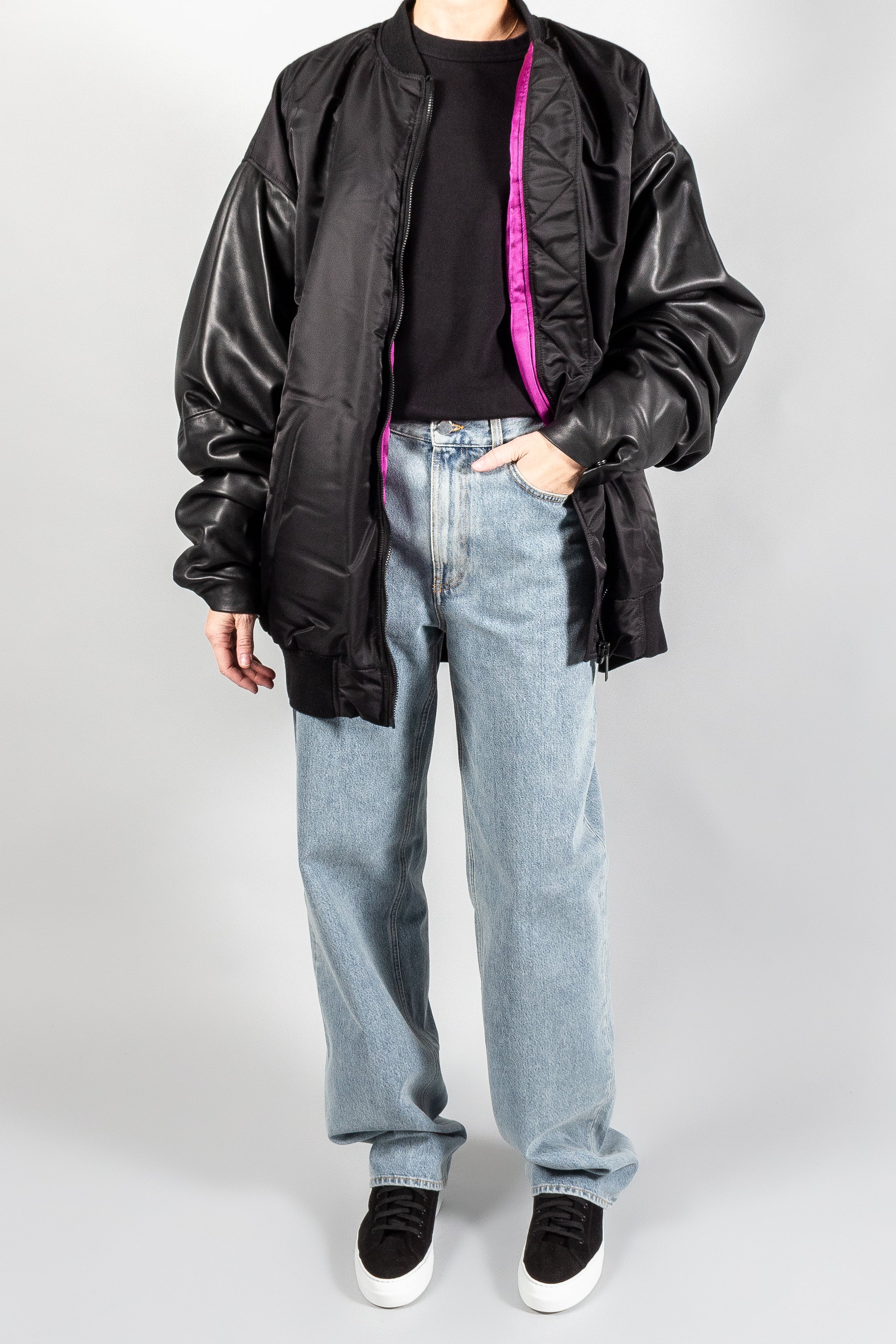 REV Parkin Oversized Leather Bomber