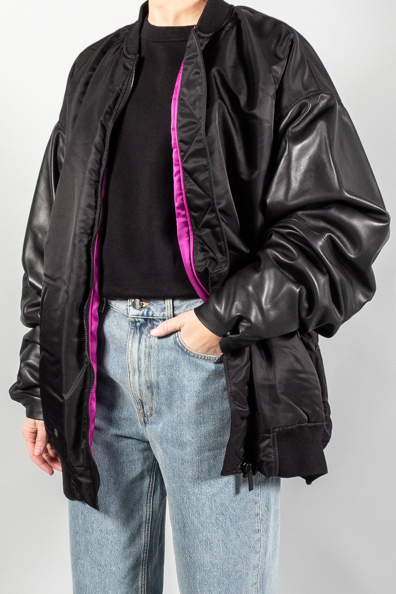 REV Parkin Oversized Leather Bomber