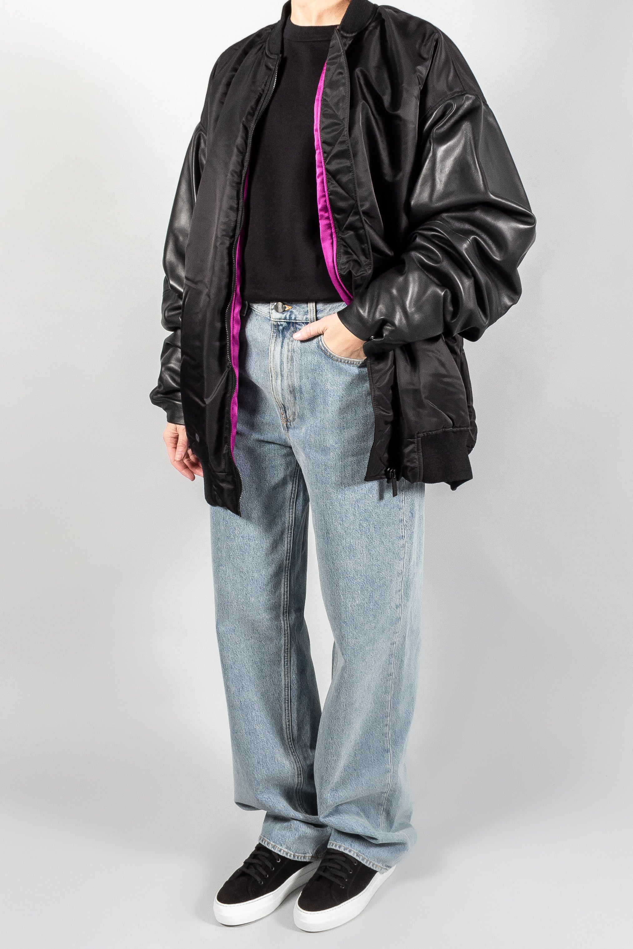 REV Parkin Oversized Leather Bomber