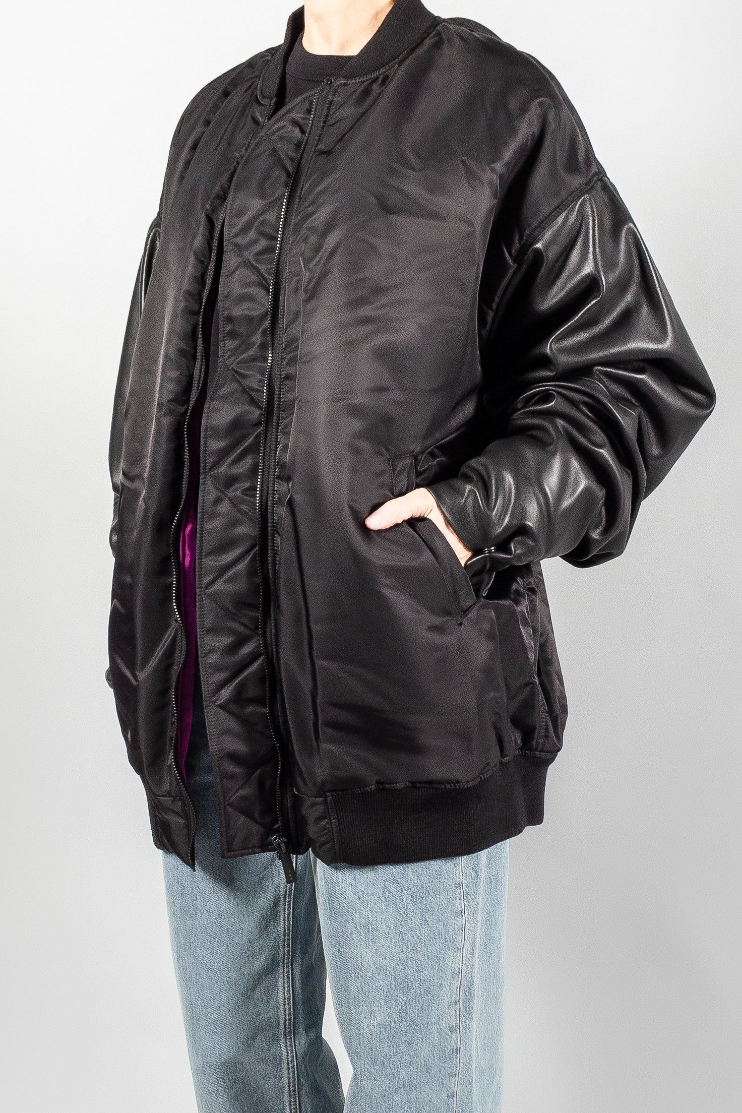 REV Parkin Oversized Leather Bomber