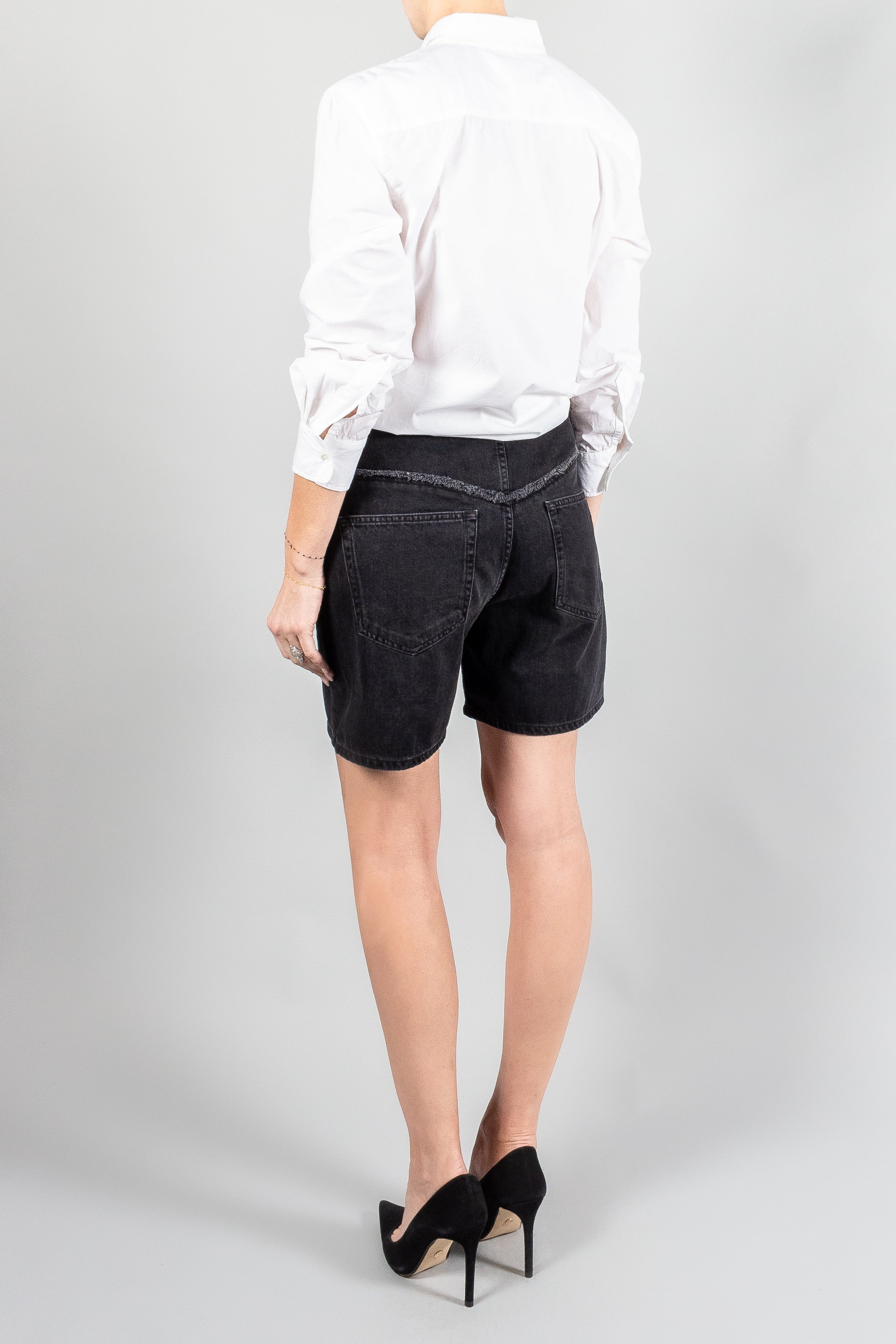 Isabel Marant Oreta Denim Shorts-Pants and Shorts-Misch-Boutique-Vancouver-Canada-misch.ca