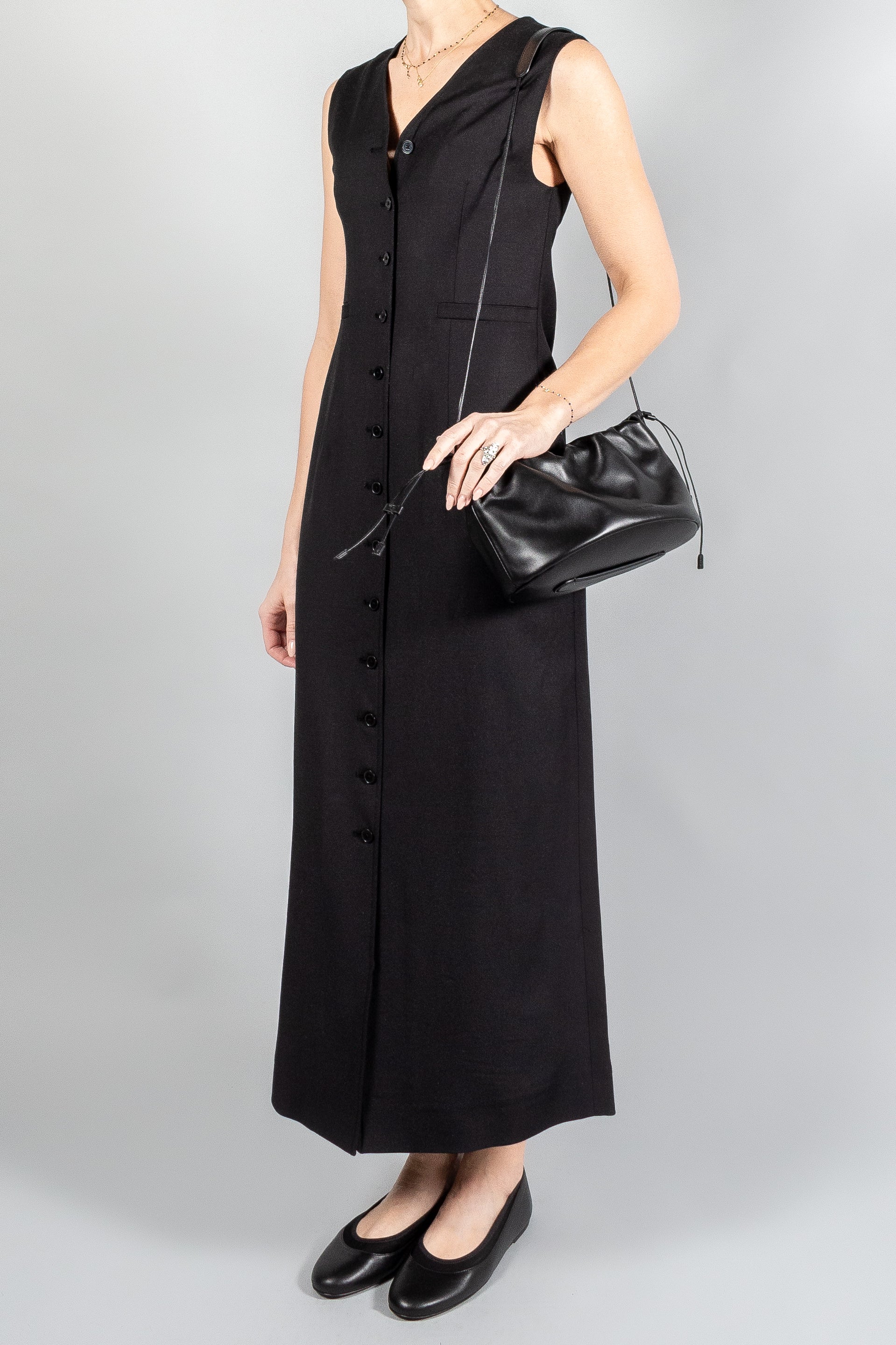 Loulou Studio Idika Long Buttoned Dress-Dresses and Jumsuits-Misch-Boutique-Vancouver-Canada-misch.ca