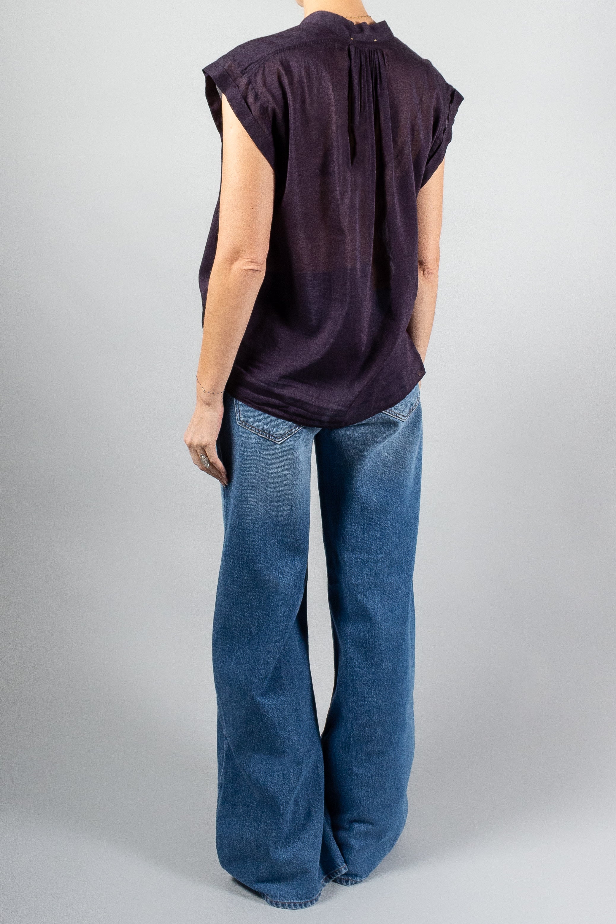 Forte Forte Cotton Silk Voile Short Sleeved Top-Tops-Misch-Boutique-Vancouver-Canada-misch.ca