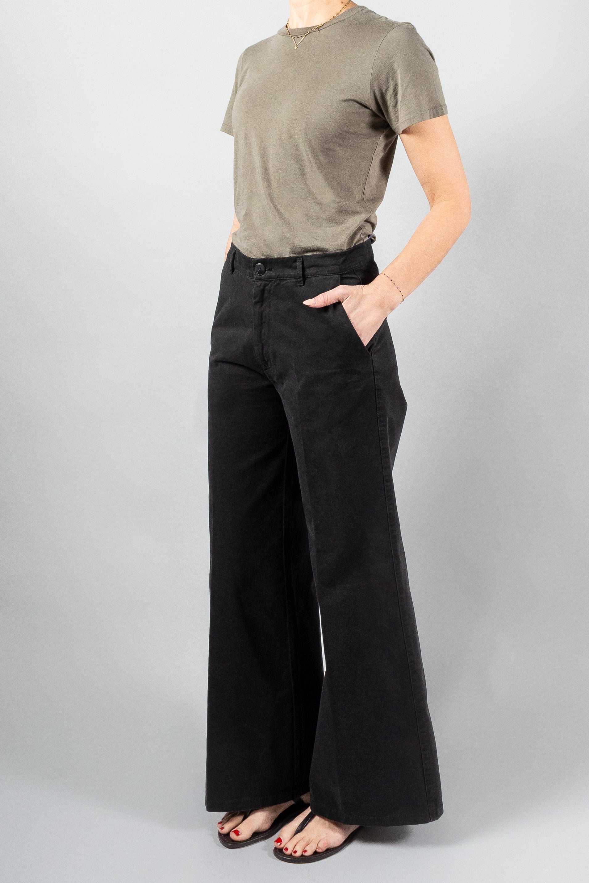 Forte Forte Gabardine Wide Leg Pants-Pants and Shorts-Misch-Boutique-Vancouver-Canada-misch.ca