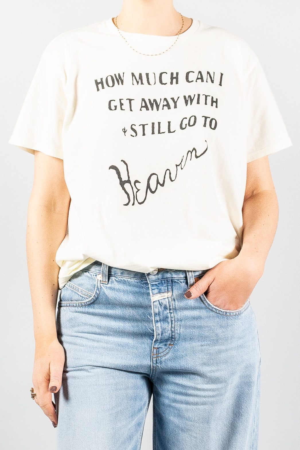 R13 Denim 'How Much Can I Get Away With' Boy T-Shirt-Tops-Misch-Boutique-Vancouver-Canada-misch.ca