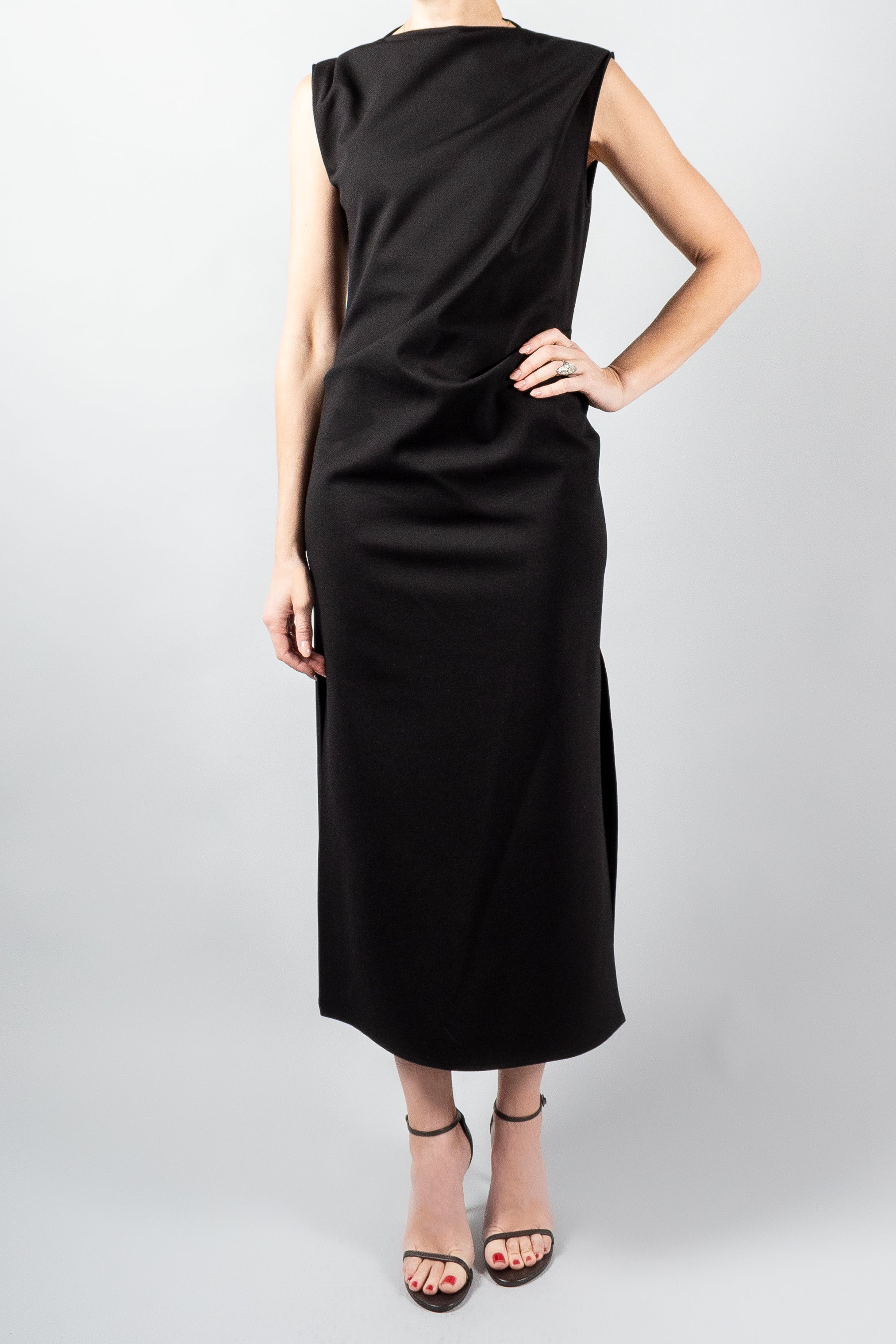 Gauchere Dress With Gathers-Dresses and Jumpsuits-Misch-Boutique-Vancouver-Canada-misch.ca