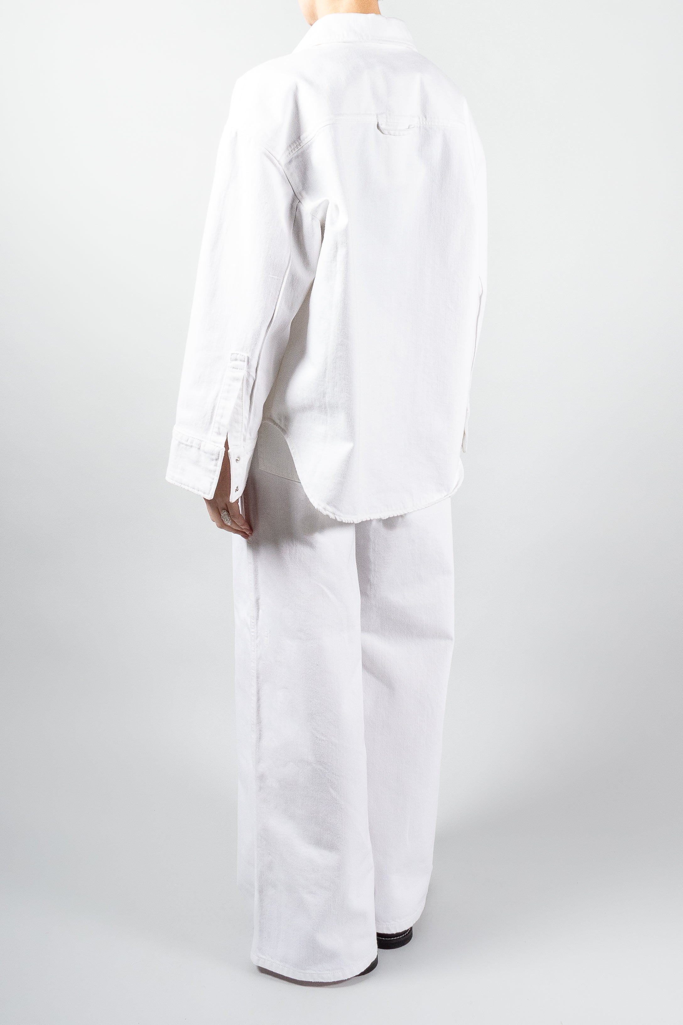 Gauchere White Denim Shirt Jacket-Jackets and Blazers-Misch-Boutique-Vancouver-Canada-misch.ca