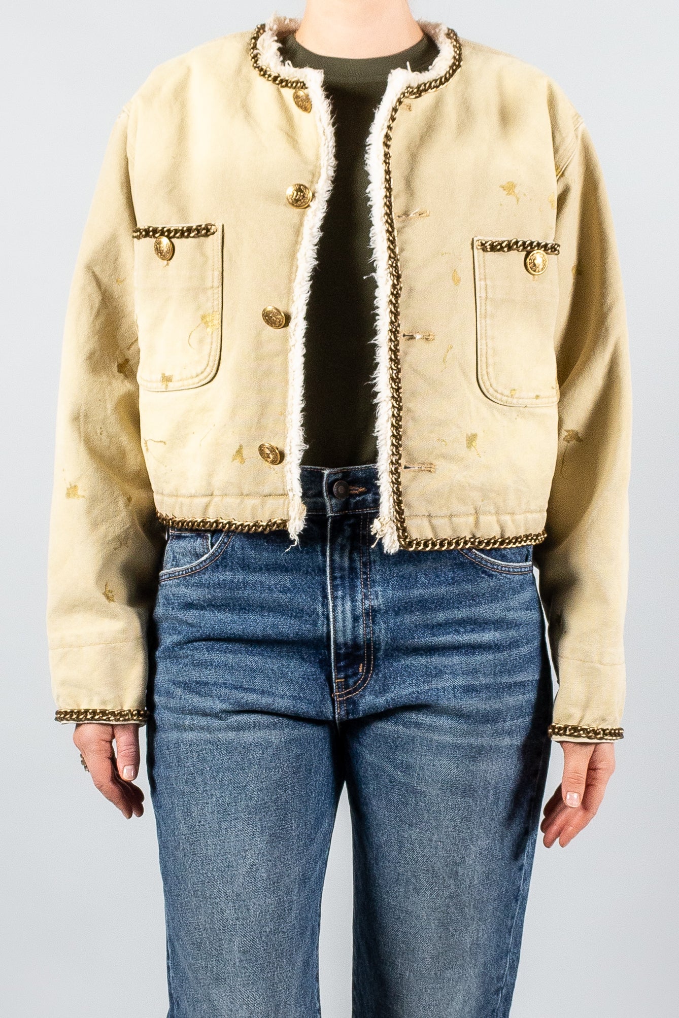 R13 Denim Cropped Chore Jacket-Jackets and Blazers-Misch-Boutique-Vancouver-Canada-misch.ca