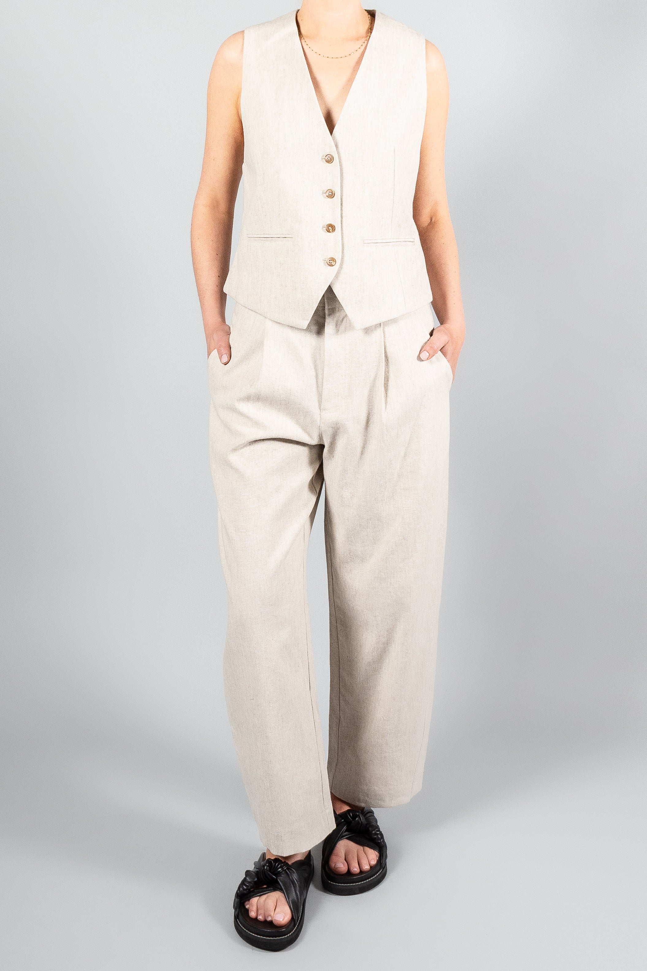 Apiece Apart Bari Crop Trouser-Pants and Shorts-Misch-Boutique-Vancouver-Canada-misch.ca