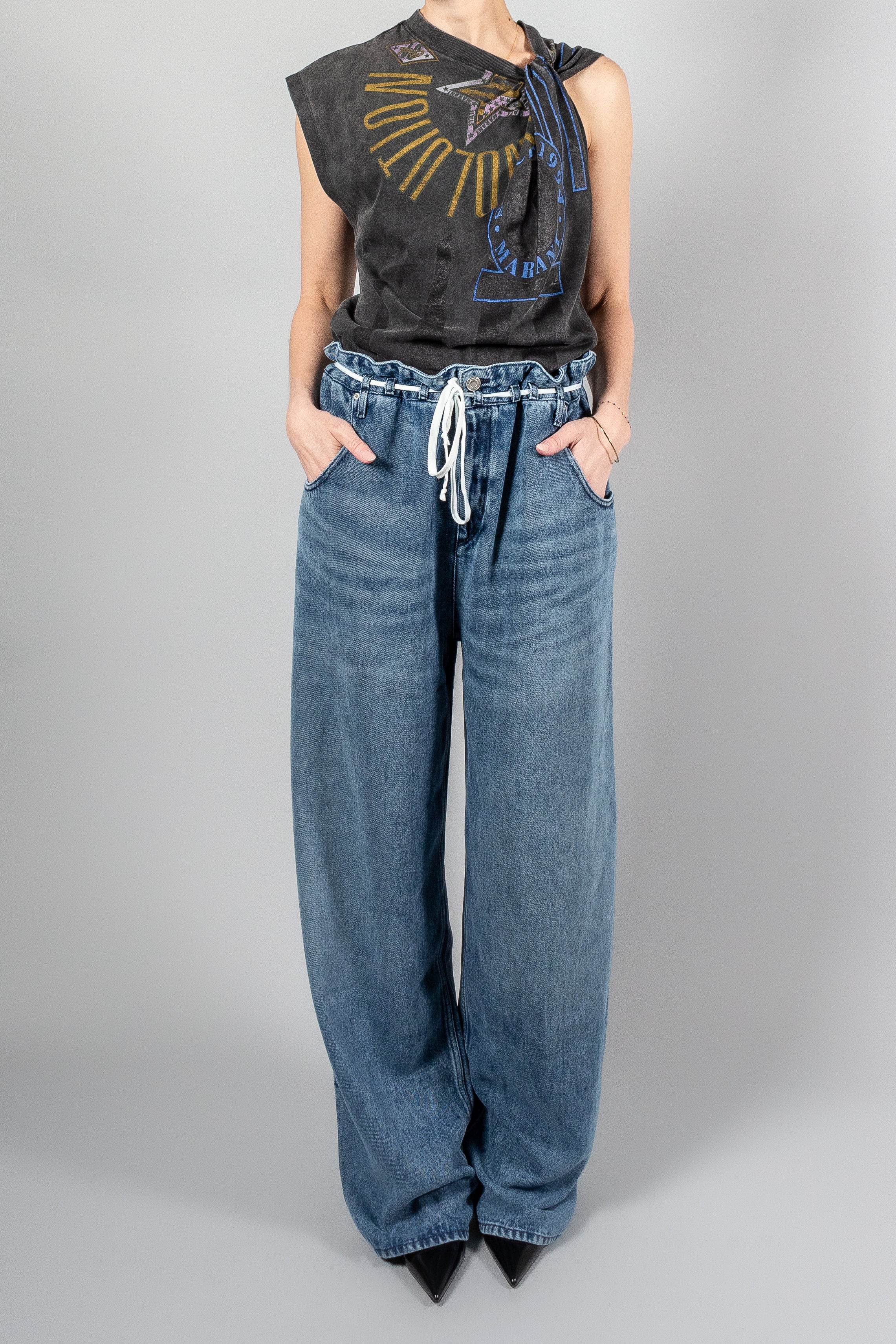 Isabel Marant Jordy Denim Pants-Pants and Shorts-Misch-Boutique-Vancouver-Canada-misch.ca