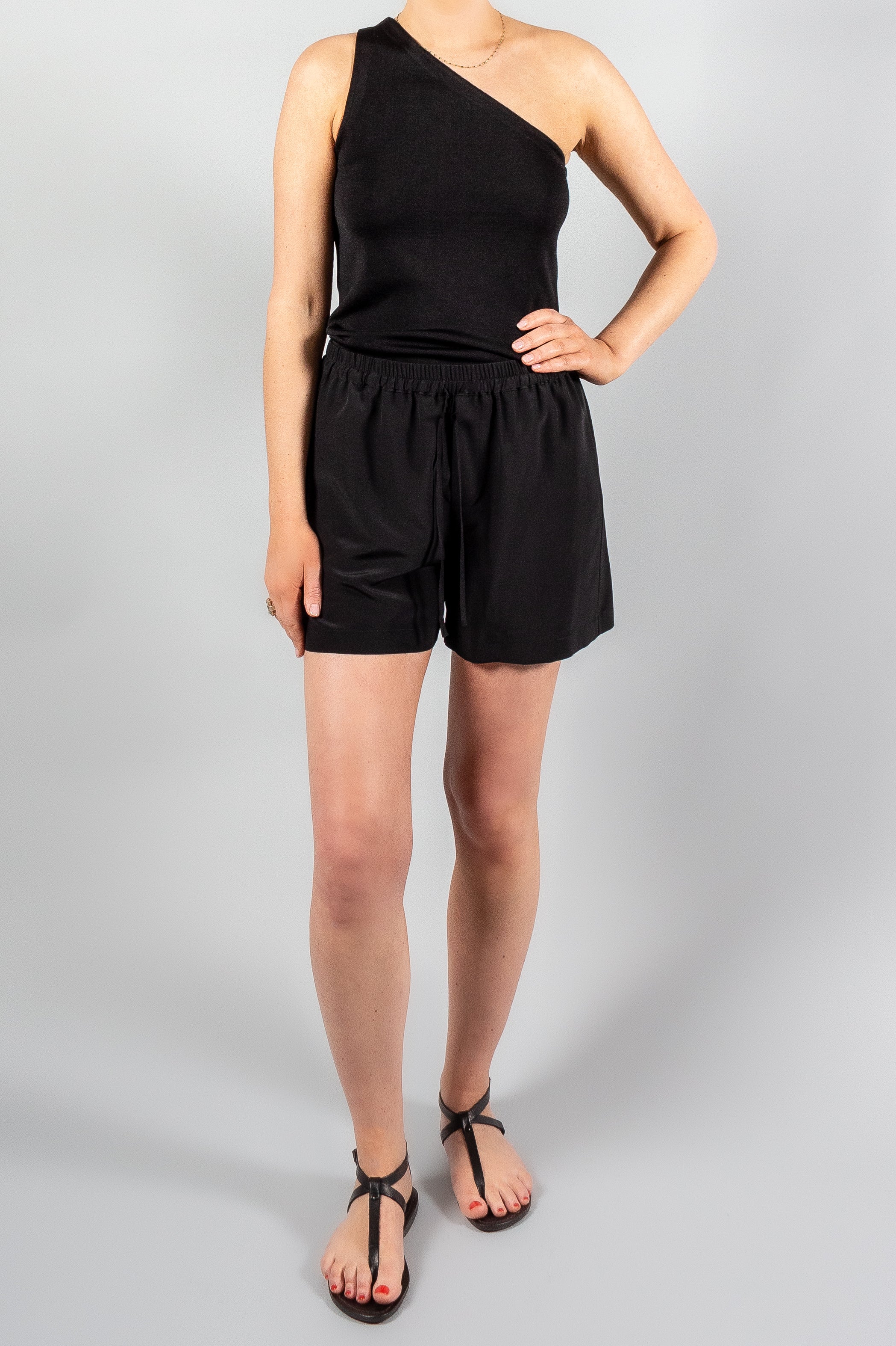 Nili Lotan Frances Silk Short - Black | Misch Vancouver, Canada