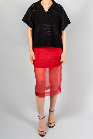 Maria McManus Hand Crochet Polo Cape-Tops-Misch-Boutique-Vancouver-Canada-misch.ca