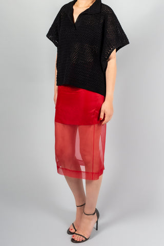 Maria McManus Hand Crochet Polo Cape-Tops-Misch-Boutique-Vancouver-Canada-misch.ca