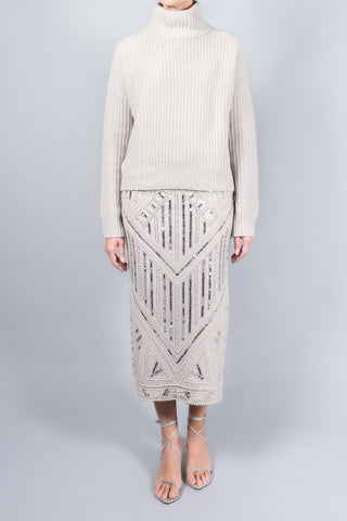 Forte Forte Enchanted Pearls Pencil Skirt-Skirts-Misch-Boutique-Vancouver-Canada-misch.ca