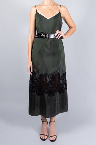 Marina Moscone Long Slip Dress With Lace Inlay-Dresses and Jumpsuits-Misch-Boutique-Vancouver-Canada-misch.ca