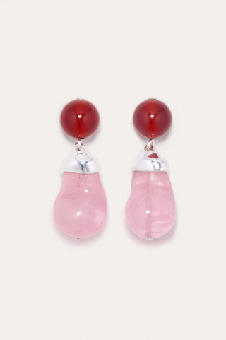 Completed Works Earrings With Rose Quartz Resin And Agate-Jewelry-Misch-Boutique-Vancouver-Canada-misch.ca