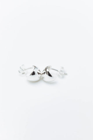 Nina Gordon Small Silver Fold Hoops-Jewelry-Misch-Boutique-Vancouver-Canada-misch.ca