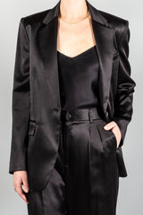 Nili Lotan Boyfriend Silk Blazer