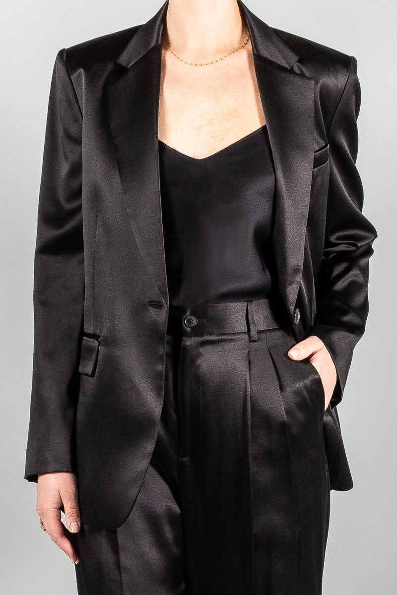 Nili Lotan Boyfriend Silk Blazer