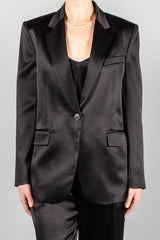 Nili Lotan Boyfriend Silk Blazer