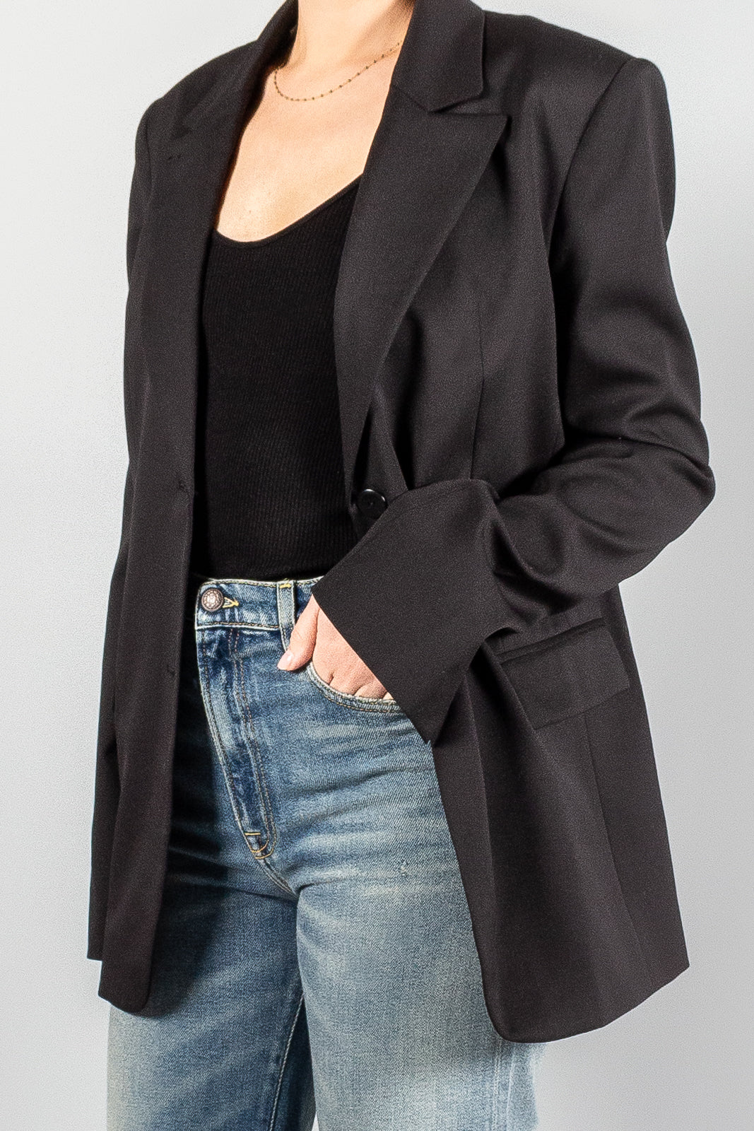 Maria Mcmanus Single Breasted Convertible Blazer-Jackets and Blazers-Misch-Vancouver-Canada