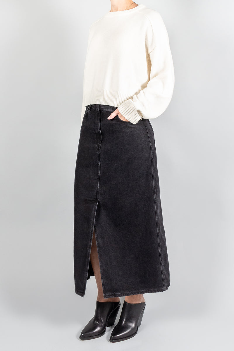 Loulou Studio Rona Denim Long Skirt