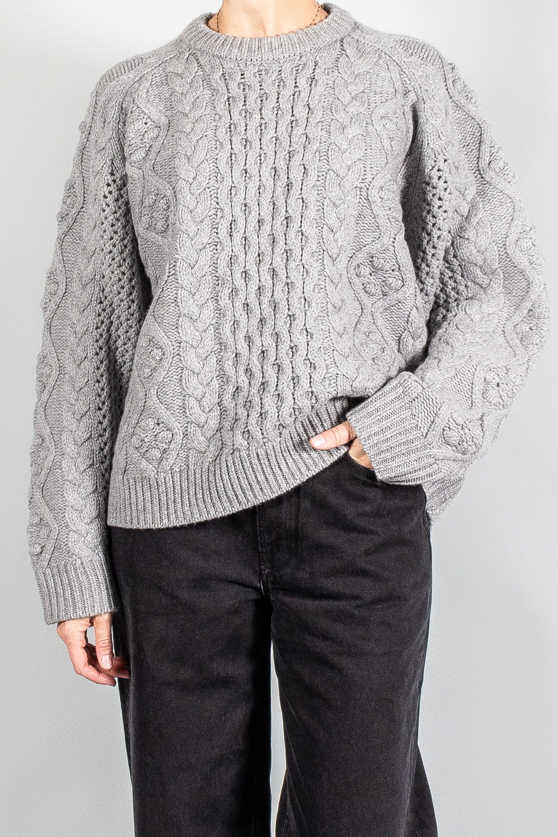 Loulou Studio Secas Cable Knit Sweater-Sweaters-Misch-Vancouver-Canada