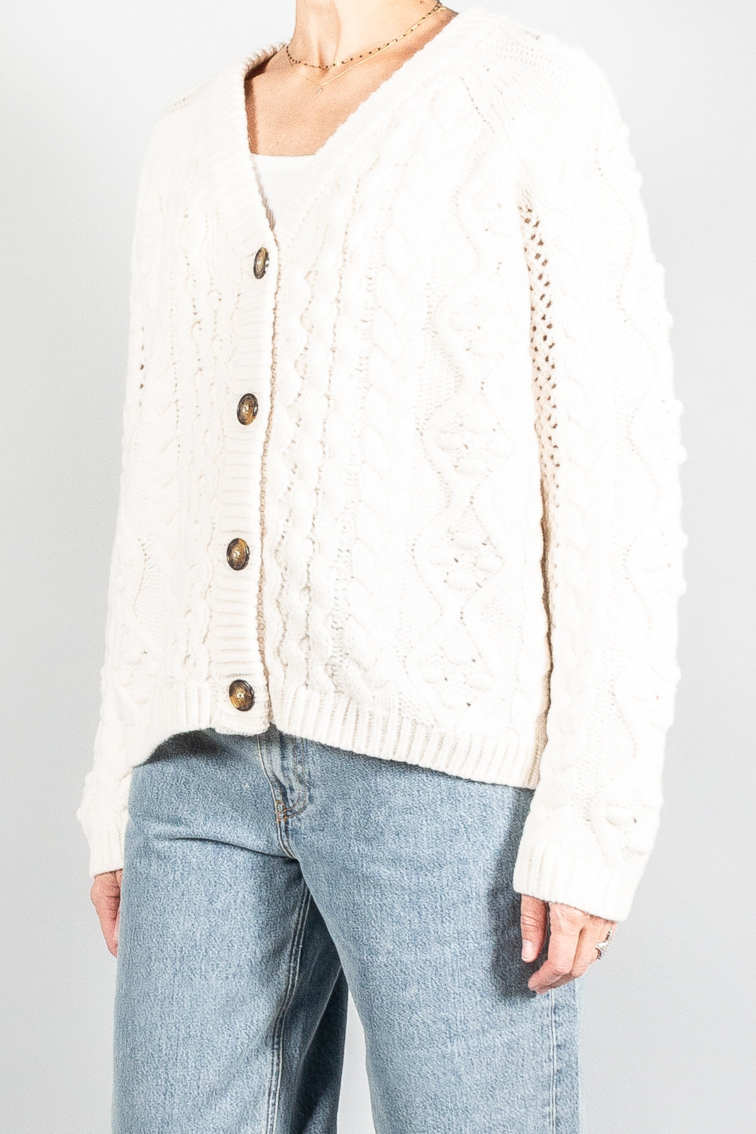 Loulou Studio Kuma Cable Knit Cardigan--Misch-Vancouver-Canada