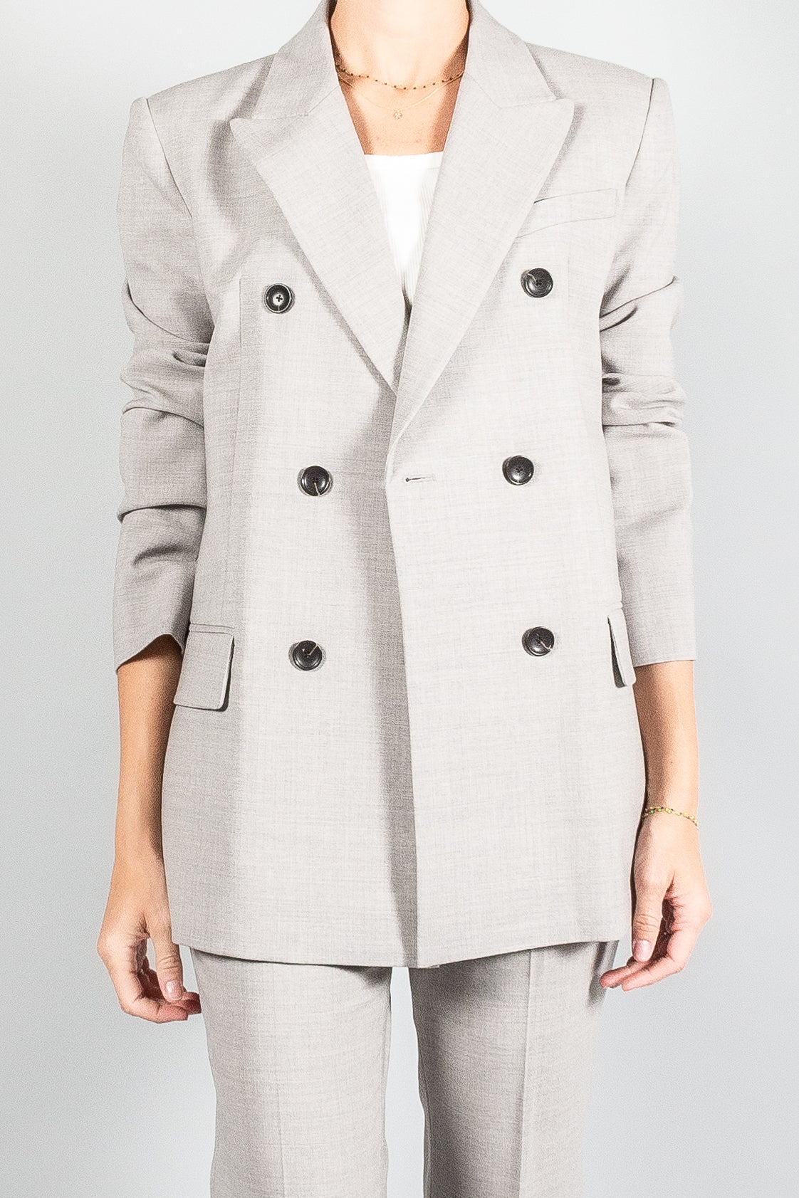 Maria Mcmanus Six Button Double Breasted Blazer-Jackets and Blazers-Misch-Vancouver-Canada