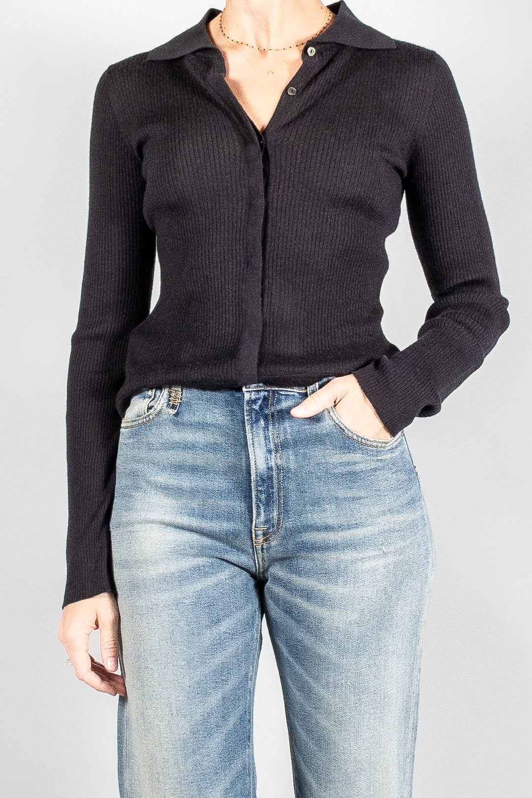 Le Kasha Ribbed Cashmere Top-Tops-Misch-Vancouver-Canada
