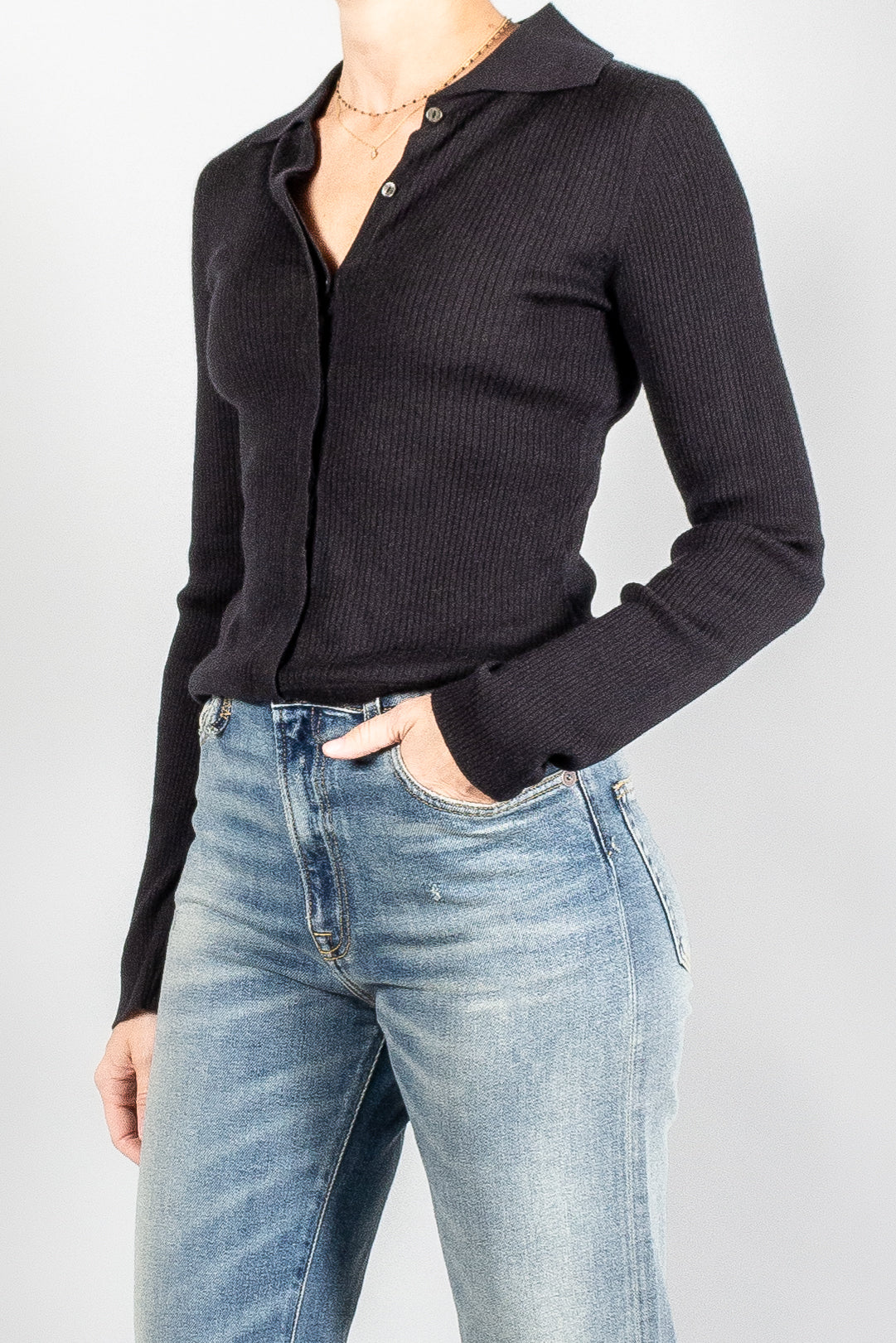 Le Kasha Ribbed Cashmere Top-Tops-Misch-Vancouver-Canada