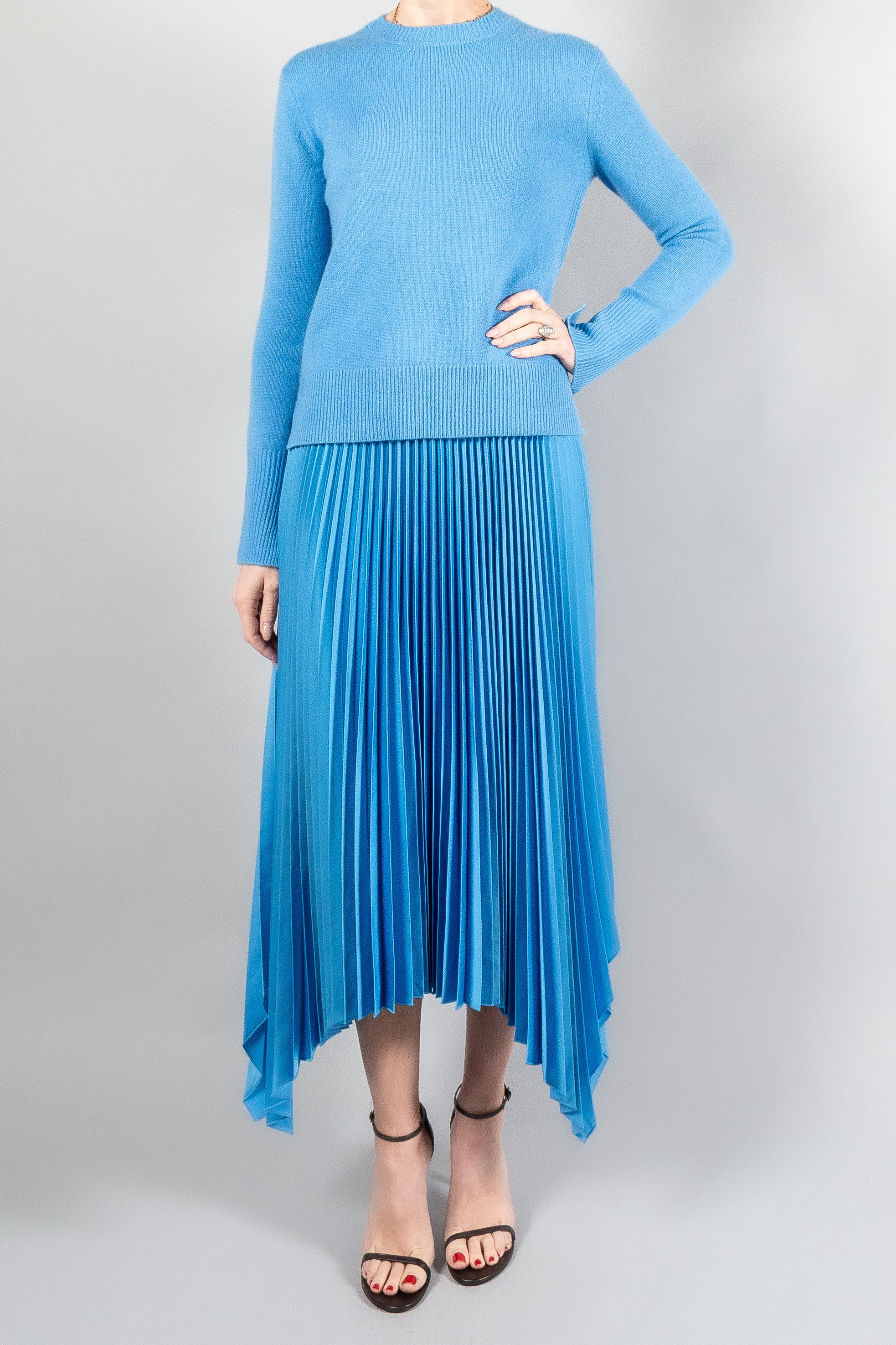 Joseph Ade Skirt Knit Weave Plisse - Dark Arctic-Skirts-Misch-Boutique-Vancouver-Canada-misch.ca