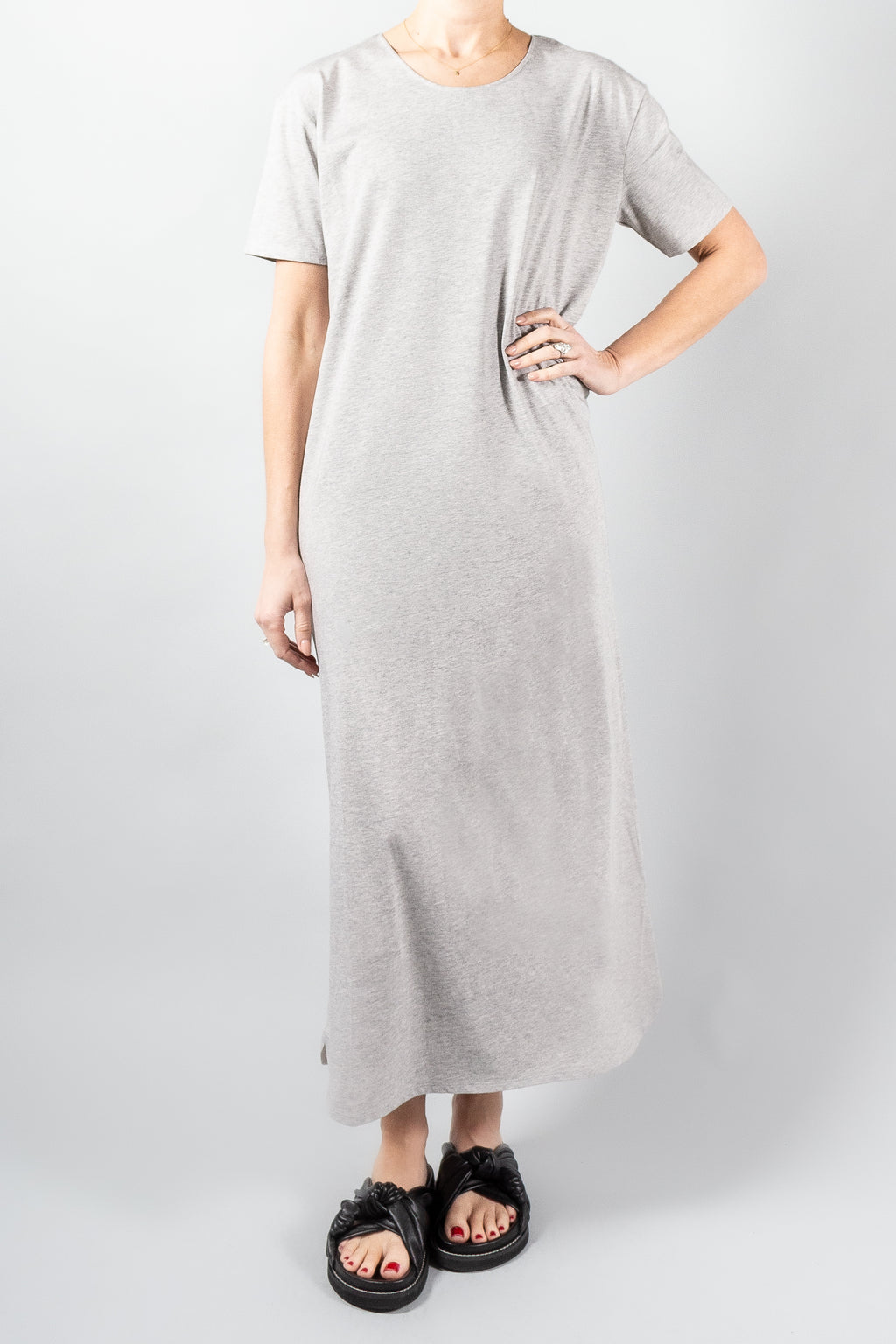 NWT Lou & Grey Cotton Summer V-Neck Dress. Oatmeal. Small