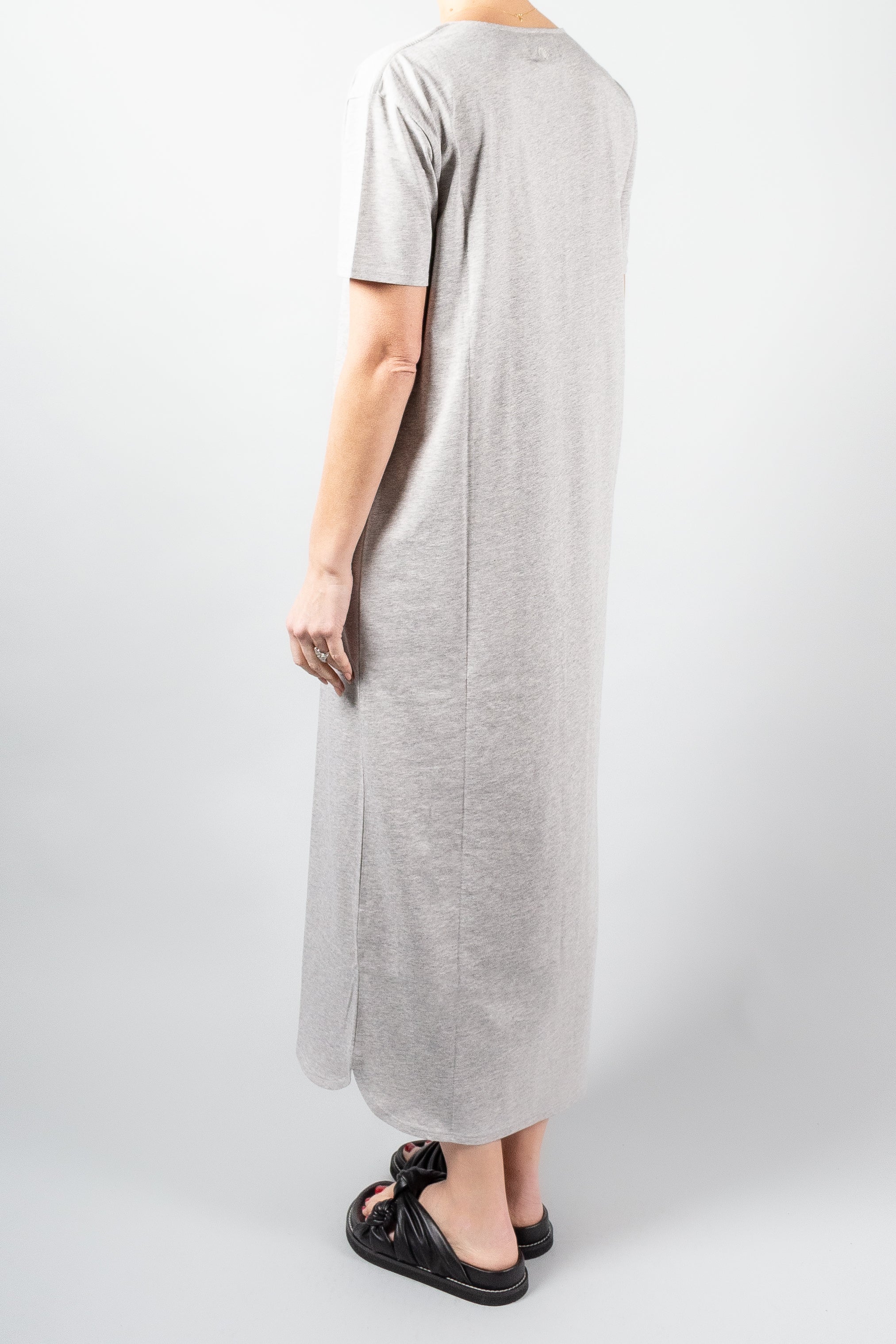 Loulou Studio Arue Cotton Dress Grey Melange Misch Vancouver