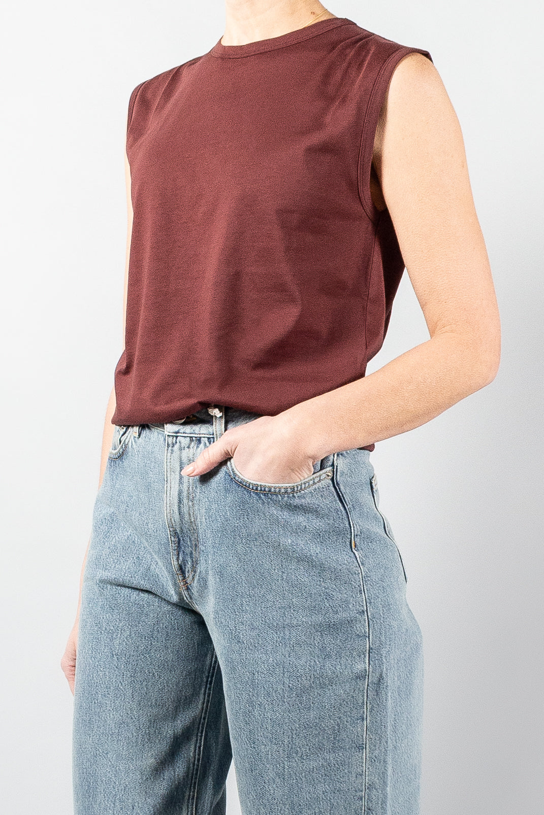 Loulou Studio Brani Tank Top - Midnight Bordeaux | Misch Vancouver 