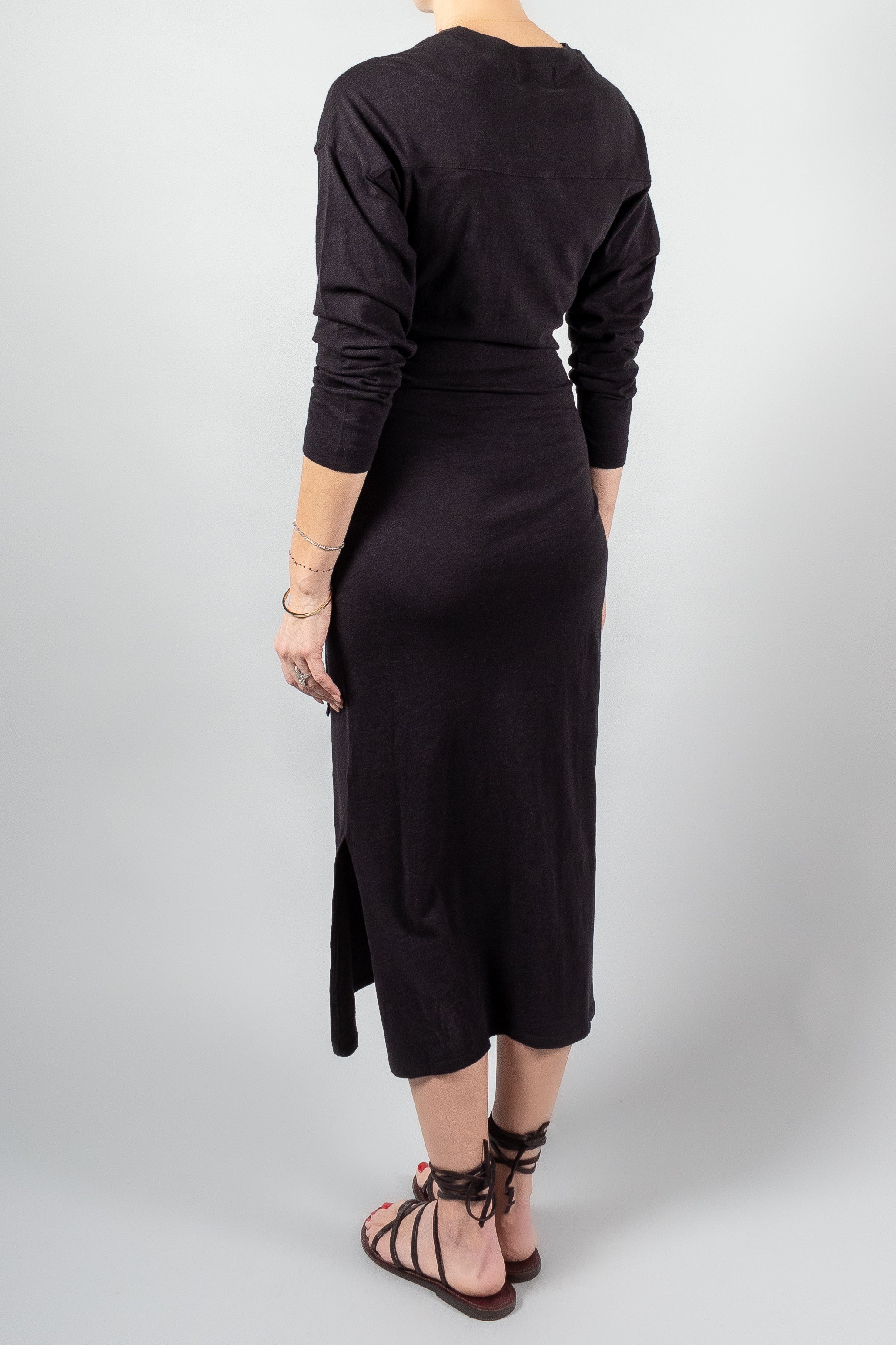Apiece Apart Long Sleeve Vanina Cinched Waist Dress-Dresses and Jumpsuits-Misch-Boutique-Vancouver-Canada-misch.ca