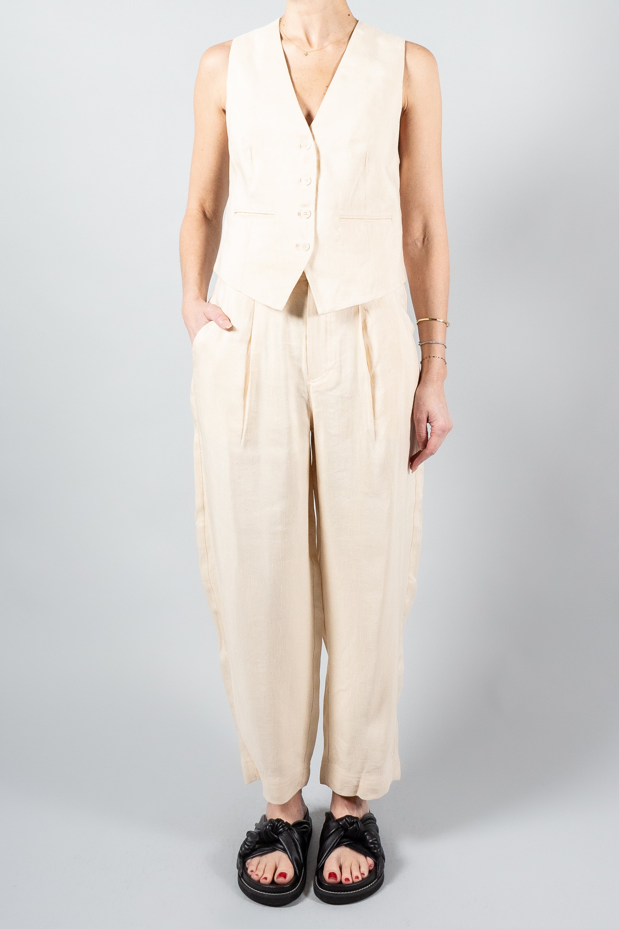 Apiece Apart Cecilia Vest Cream Misch Vancouver Canada