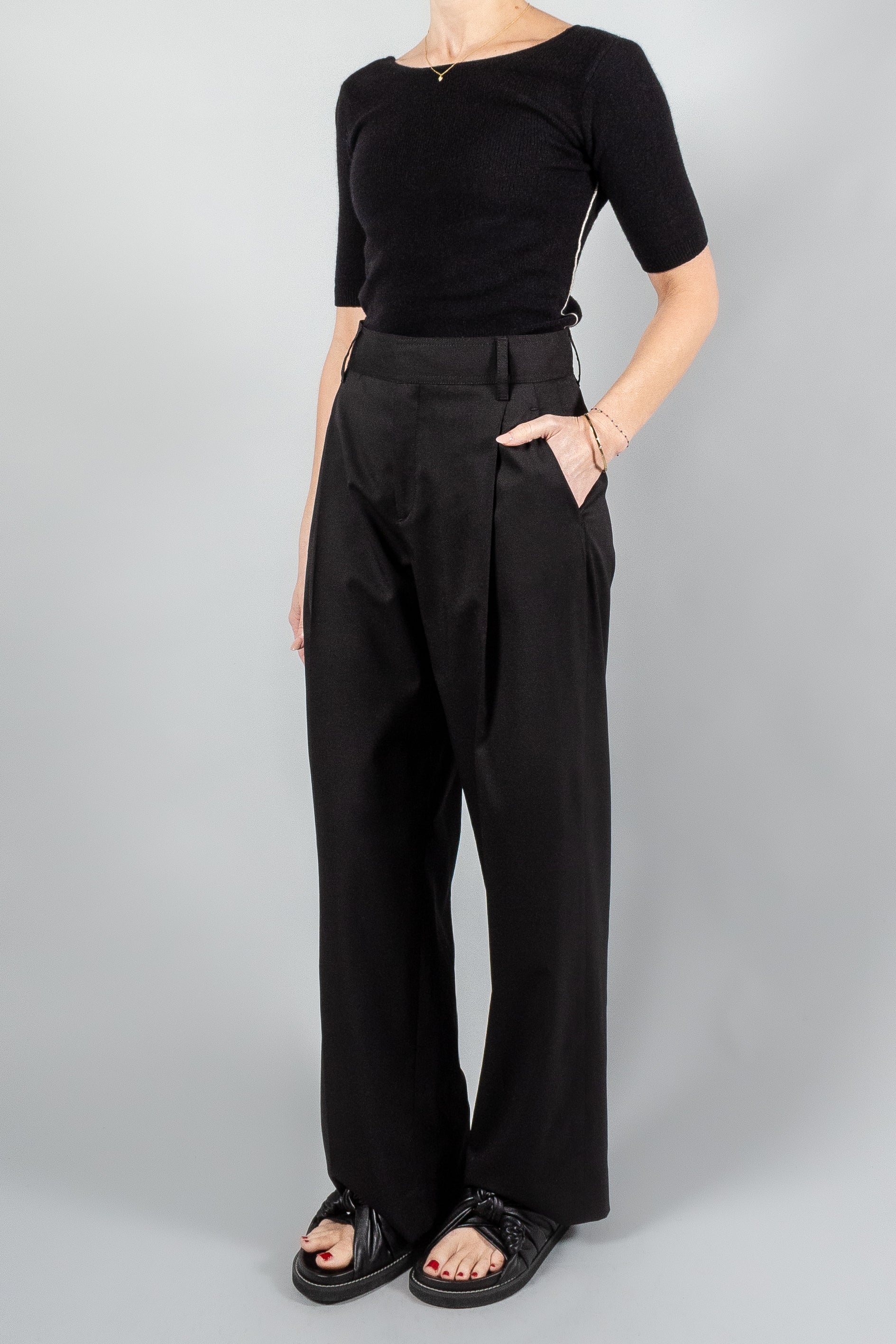 Maria Mcmanus Mid Rise Single Pleat Front Pant-Pants and Shorts-Misch-Boutique-Vancouver-Canada-misch.ca