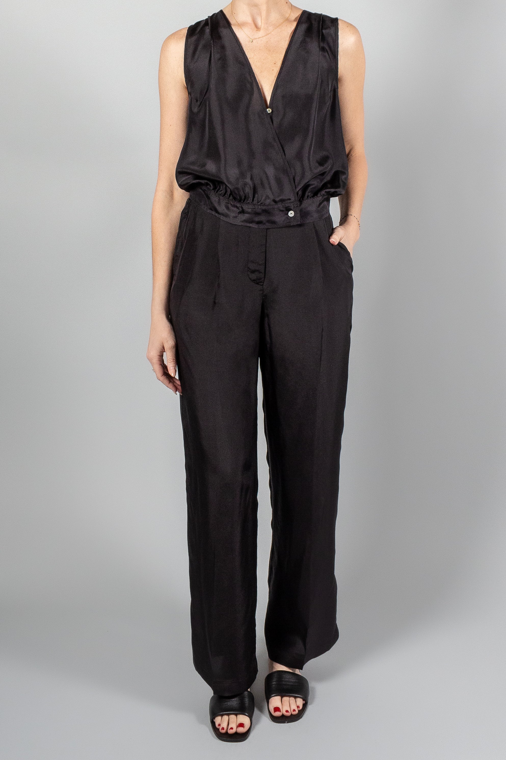 Forte Forte Habotai Silk High Waist Pants-Pants and Shorts-Misch-Boutique-Vancouver-Canada-misch.ca