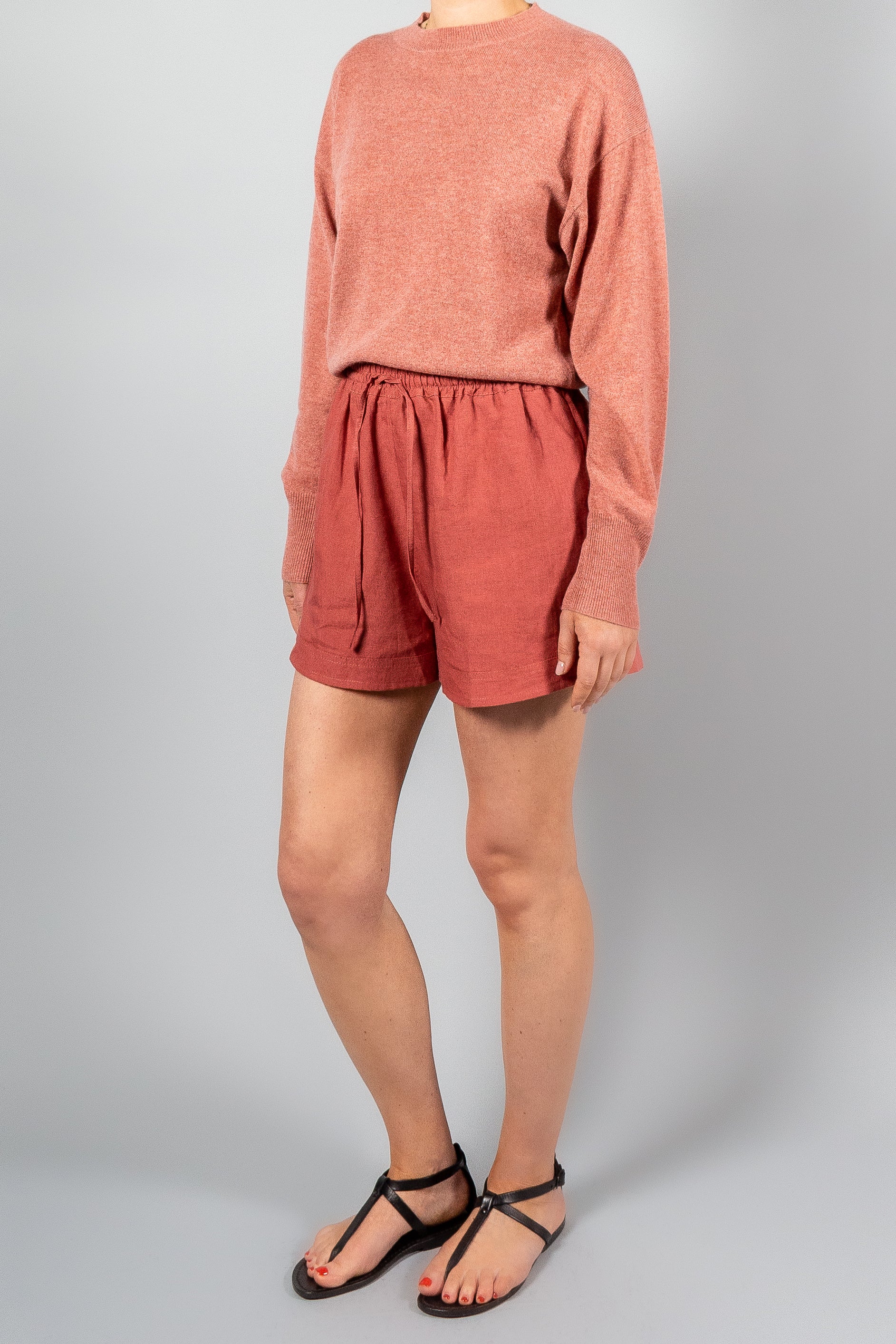 Le Kasha Tabal Linen Shorts-Pants and Shorts-Misch-Boutique-Vancouver-Canada-misch.ca